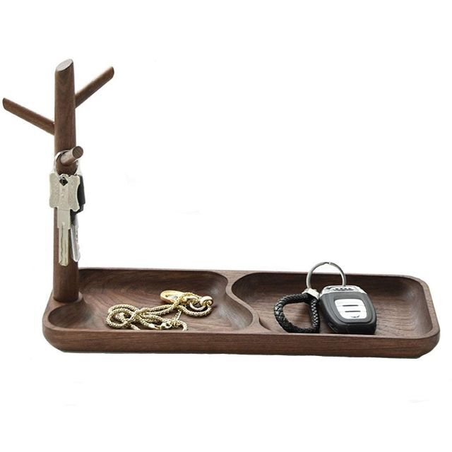 玄関収納 木製 キースタンド 鍵置き 鍵ホルダー 小物入れ 卓上収納 物ボックス