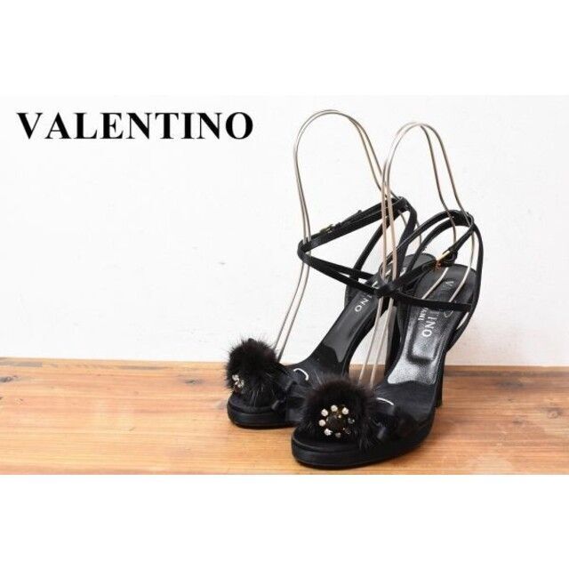 AL AE0019 高級 VALENTINO ヴァレンティノ ラインストーン8ソール高さ