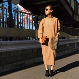 アメリヴィンテージ(Ameri VINTAGE)のAmeri 即完売 FUR POCKET DRESS(ひざ丈ワンピース)