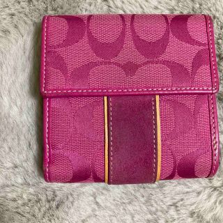 コーチ(COACH)のコーチ折り財布★レア品★ミニ財布★coach★財布★ピンク財布★(財布)