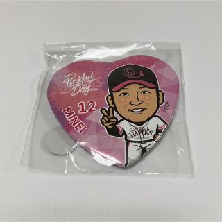 フクオカソフトバンクホークス(福岡ソフトバンクホークス)のソフトバンク ホークス ピンクフルデー  嶺井選手  缶バッジ 若鷹ガチャ(応援グッズ)