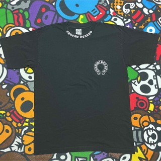 クロムハーツ(Chrome Hearts)のCHROME HEARTS Neck Logo ホースシュー　tシャツ L 黒(Tシャツ/カットソー(半袖/袖なし))