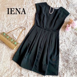 イエナ(IENA)の美品♡ イエナ　ノースリーブワンピース　フォーマル　結婚式　食事会　フリーサイズ(ひざ丈ワンピース)