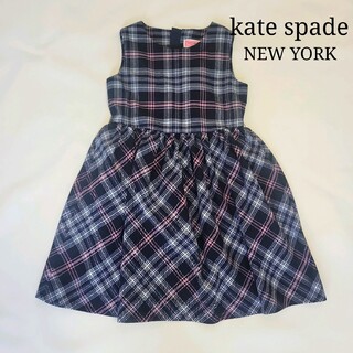 ケイトスペードニューヨーク(kate spade new york)のkate spade NEWYORK チェックワンピース 120 女の子 結婚式(ワンピース)