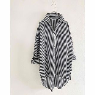 ドゥドゥ(DouDou)の新品 DouDou ダブルボタン ストライプ オーバーシャツ 23SS(シャツ/ブラウス(長袖/七分))