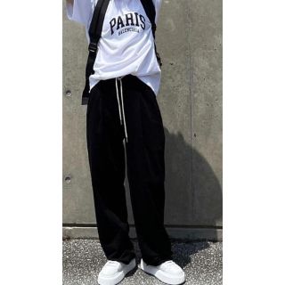 ok.soon  cotton sweat pants  ブラック(カジュアルパンツ)