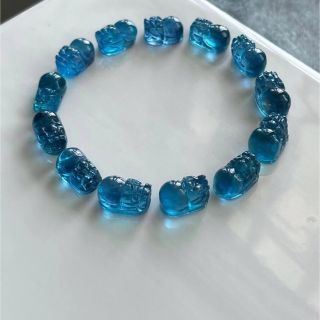 天然】アクアマリン ブレスレット 15.7g-