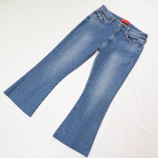 美品 HARE ツイルスリットフレアパンツ ブーツカット レッド M相当