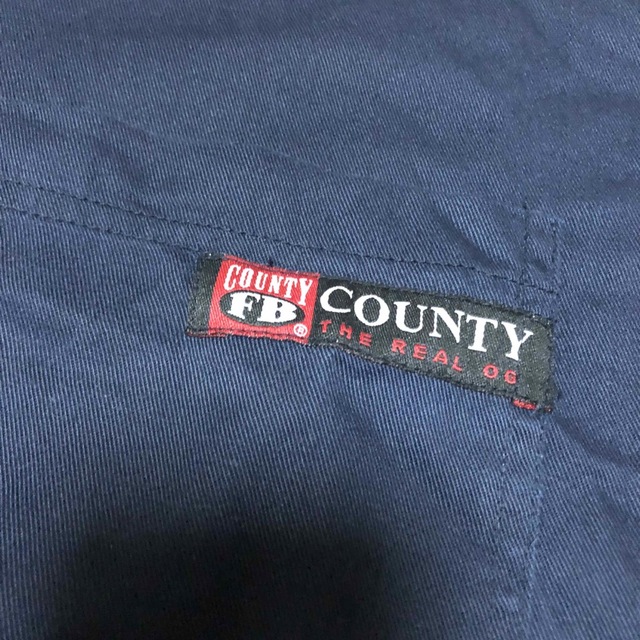 FB COUNTY(エフビーカウンティ)の美品90s FB COUNTY ビッグサイズ XL ワークシャツ ネイビー メンズのトップス(シャツ)の商品写真