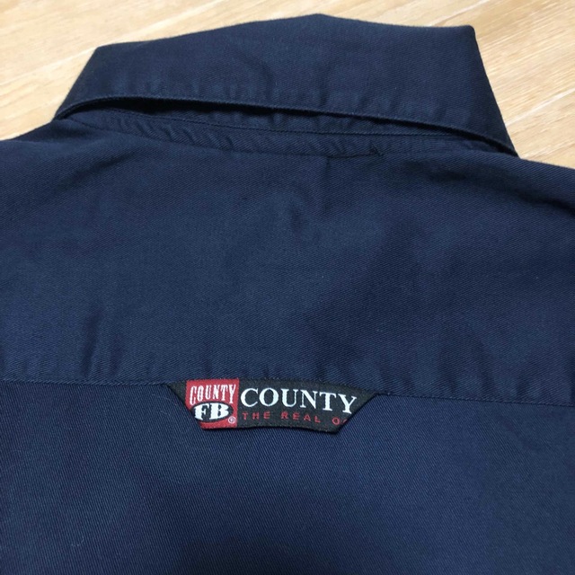 FB COUNTY(エフビーカウンティ)の美品90s FB COUNTY ビッグサイズ XL ワークシャツ ネイビー メンズのトップス(シャツ)の商品写真