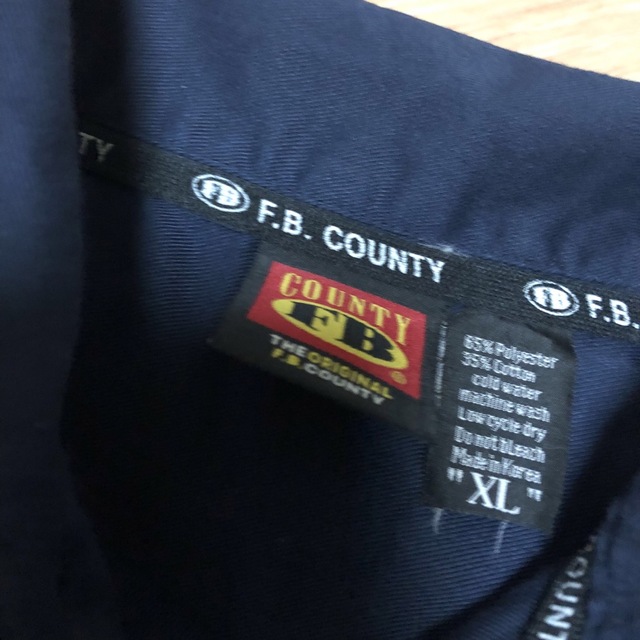 FB COUNTY(エフビーカウンティ)の美品90s FB COUNTY ビッグサイズ XL ワークシャツ ネイビー メンズのトップス(シャツ)の商品写真