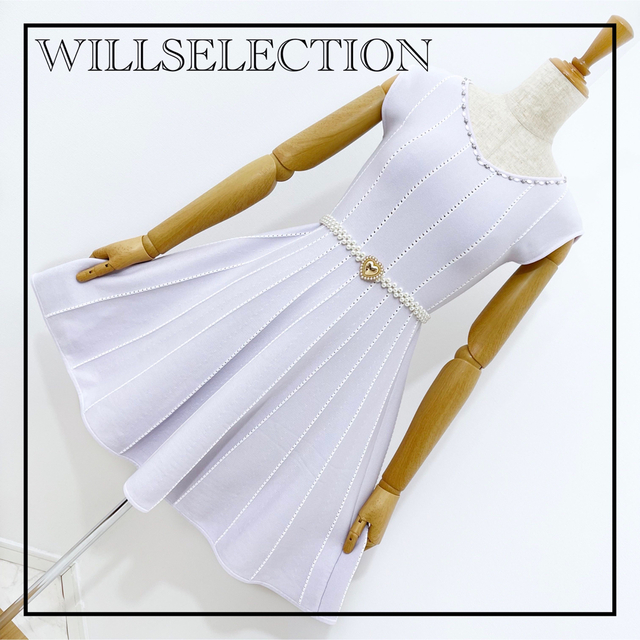 WILLSELECTION(ウィルセレクション)の«WILLSELECTION» ニット ワンピース ノースリーブ 涼しい 爽やか レディースのワンピース(ひざ丈ワンピース)の商品写真