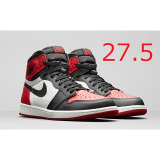 ナイキ(NIKE)のNIKE AIR JORDAN 1 HIGH OG BRED TOE 27.5(スニーカー)