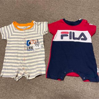 フィラ(FILA)の半袖ロンパース　2枚セット(カバーオール)