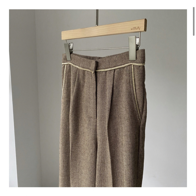 オータムセール ウィルフリー willfully herringbone piping PT
