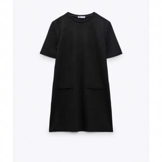 ザラ(ZARA)のZARA  フェイクスエードワンピース　xs(ミニワンピース)