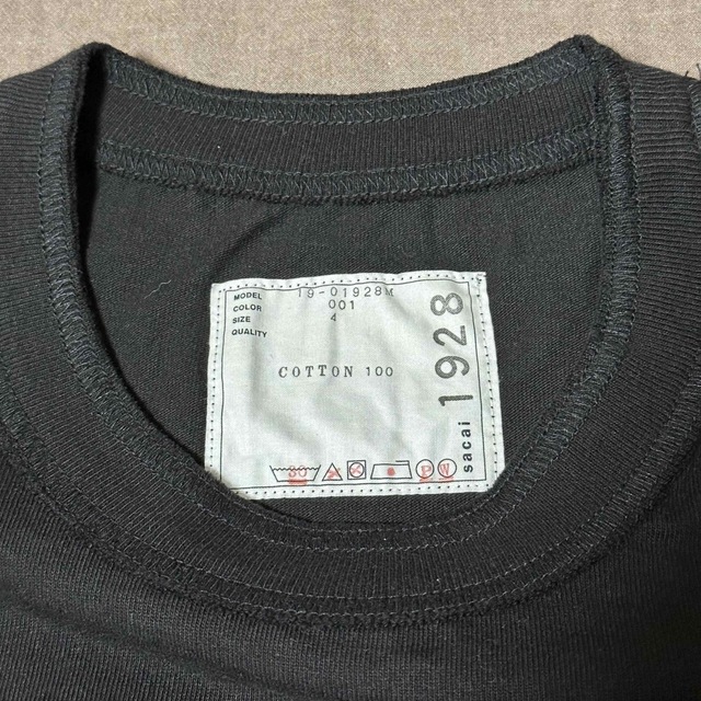 sacai   sacai SS Tシャツ Black Size4 カットソー ブラックの通販