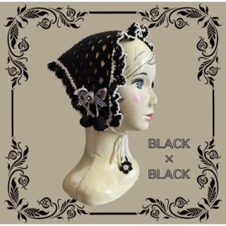 乙女のチェリーバブーシュカ(Black×Black)(ヘアアクセサリー)