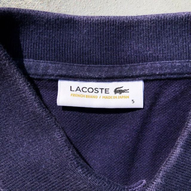 LACOSTE - LACOSTE ラコステ ポロシャツ サイズ5 Lサイズ パープル系