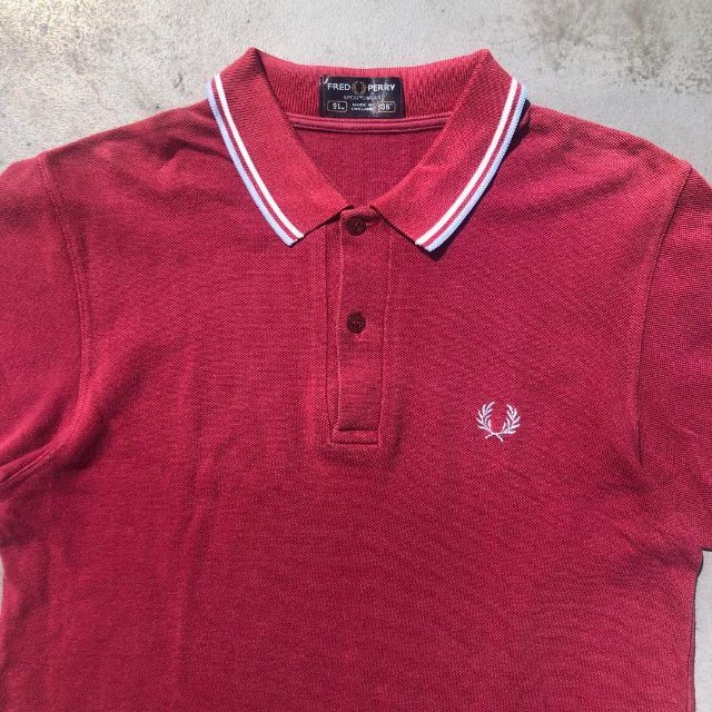 FRED PERRY(フレッドペリー)のFRED PERRY フレッドペリー ポロシャツ 36 91cm S えんじ色 メンズのトップス(ポロシャツ)の商品写真