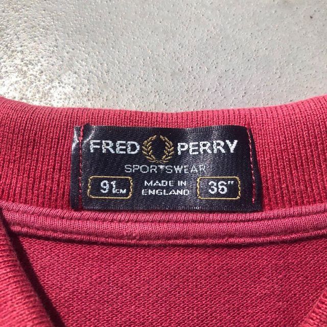 FRED PERRY(フレッドペリー)のFRED PERRY フレッドペリー ポロシャツ 36 91cm S えんじ色 メンズのトップス(ポロシャツ)の商品写真