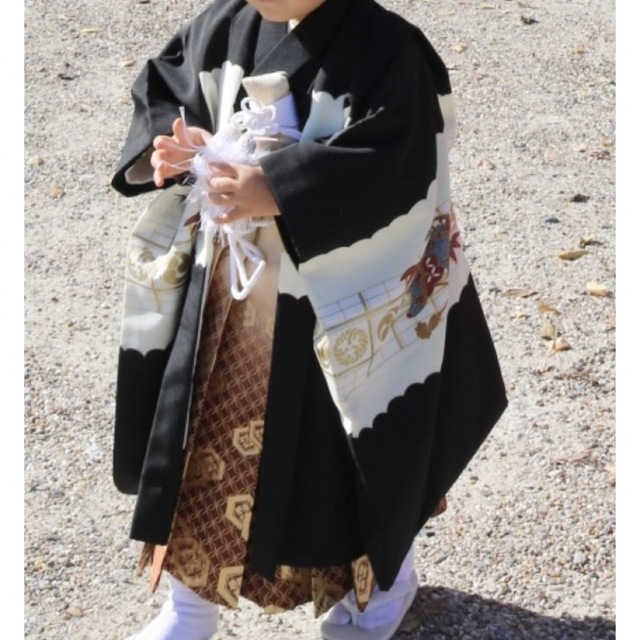 七五三　3歳　男の子　着物　袴 キッズ/ベビー/マタニティのキッズ服男の子用(90cm~)(和服/着物)の商品写真