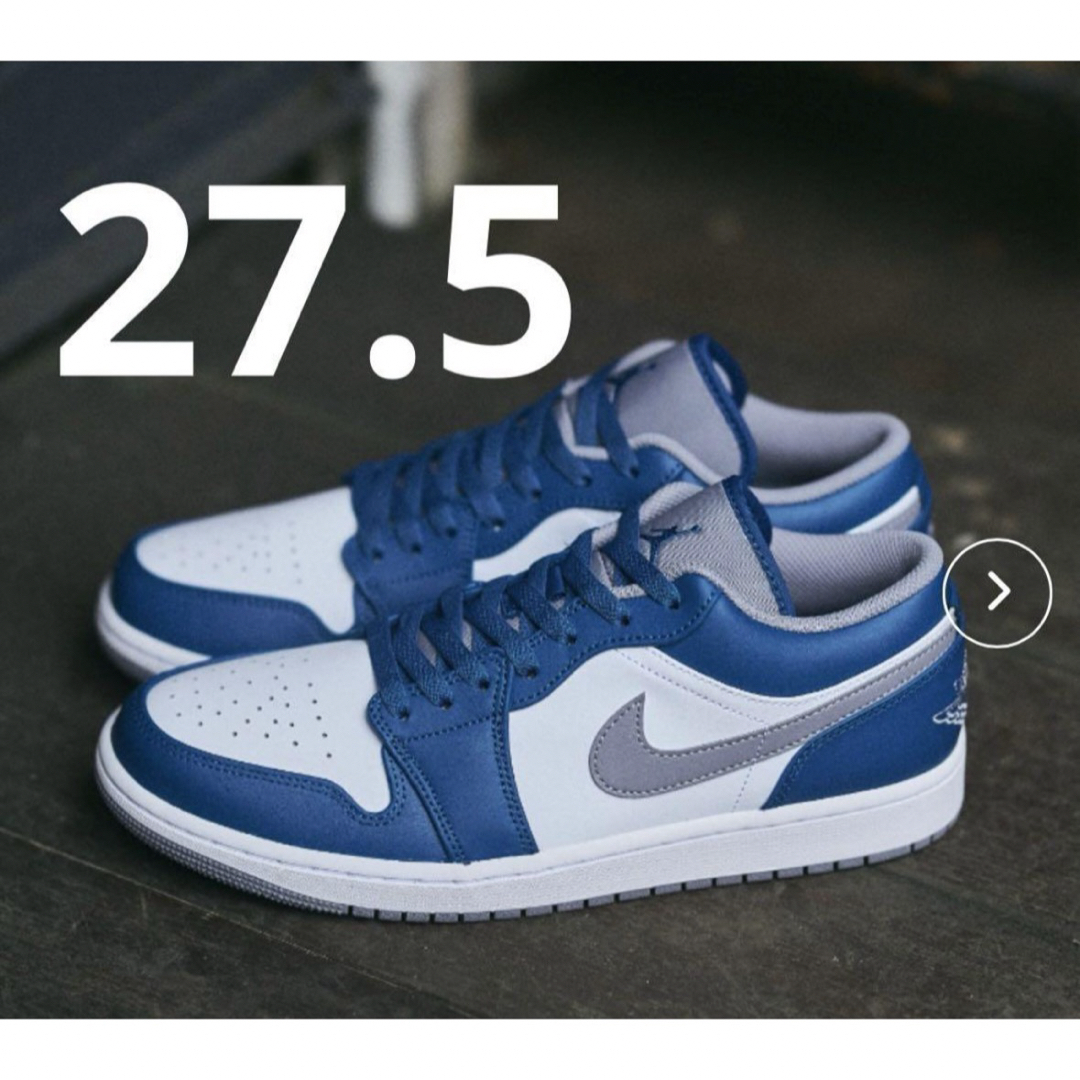 Jordan Brand（NIKE）(ジョーダン)の【新品】 NIKE AIR JORDAN 1 LOW 27.5㎝ ブルー/グレー メンズの靴/シューズ(スニーカー)の商品写真