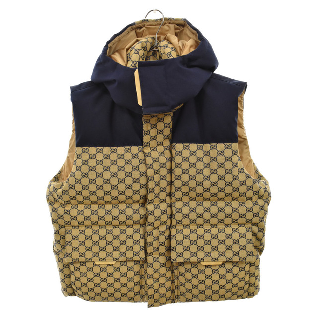 GUCCI グッチ GGキャンバスロゴフーディーダウンベスト 710586 Z8A58 | フリマアプリ ラクマ