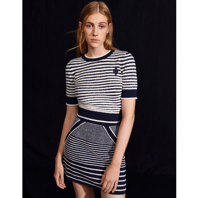 maje - MAJE MARINELLA STRIPE SKIRT サイズ36 新品、未使用の通販 by