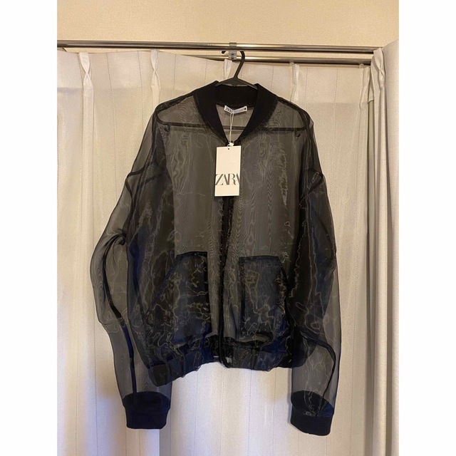 ZARA - ZARA オーガンザボンバージャケット オーガンジージャケットの