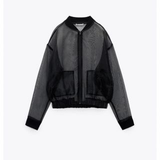 予約販売品】 ZARA オーガンザボンバージャケット オーガンジー