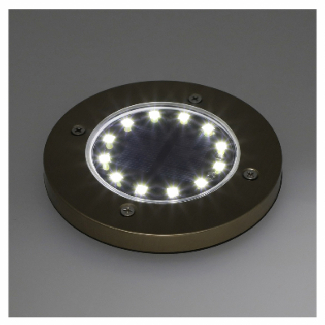 ディスク型LEDソーラーライト 4個セット インテリア/住まい/日用品のライト/照明/LED(蛍光灯/電球)の商品写真