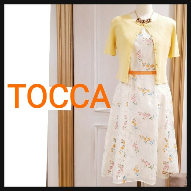 ◆TOCCA トッカ　STELLA ドレス　フラワー刺繍ワンピース　サイズ2◆