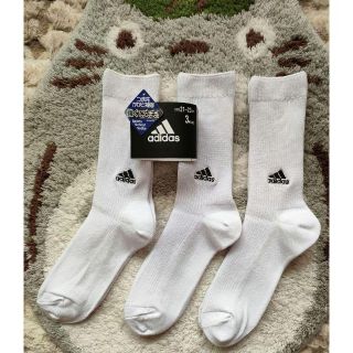 アディダス(adidas)のadidas 靴下 白 21~23cm ソックス 3足セット(ソックス)