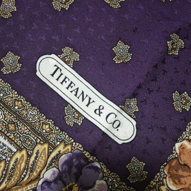 Tiffany & Co. - 1107超美品 ティファニー スカーフ シルク100% 花柄 