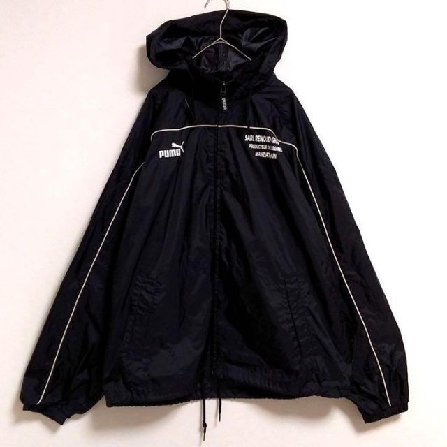 レア◎00s◎PUMA◎ジャケット◎黒×白◎モノトーン◎オーバーサイズ◎着回し