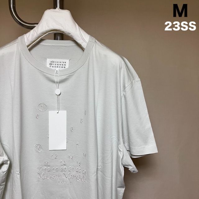 新品 M 23SS マルジェラ バブルロゴTシャツ 白系統 4761