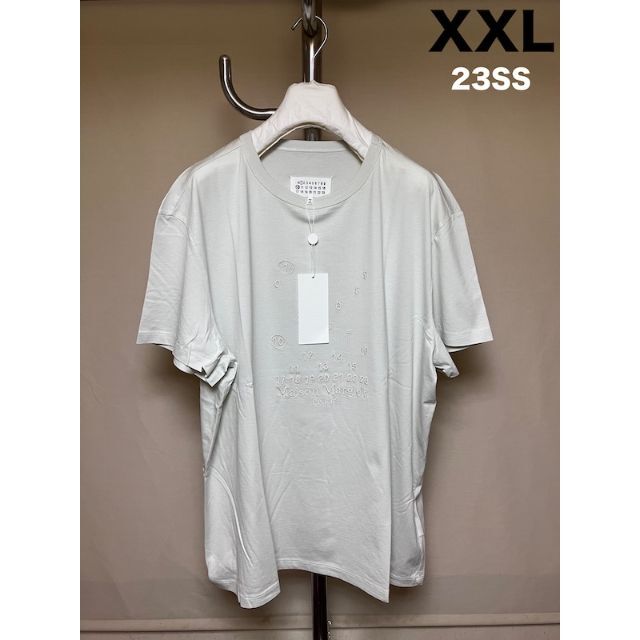 新品 XXL 23SS マルジェラ バブルロゴTシャツ 白系統 4763Tシャツ/カットソー(半袖/袖なし)