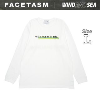 ウィンダンシー(WIND AND SEA)の新品 FACETASM × WIND AND SEA  L/S Tシャツ 白L(Tシャツ/カットソー(七分/長袖))