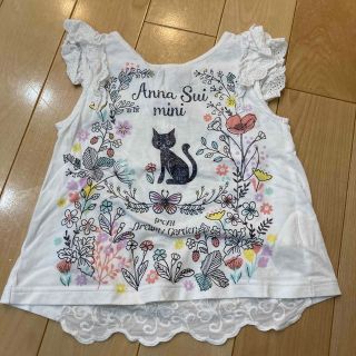 アナスイミニ(ANNA SUI mini)の110 アナスイミニ レースTシャツ 白(Tシャツ/カットソー)