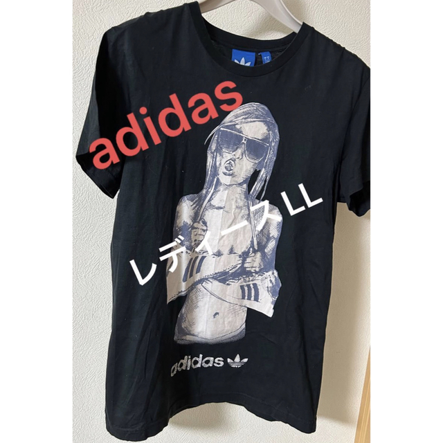 adidas(アディダス)のadidas アディダス ロングT tシャツ レディースLL ブラック レディースのトップス(Tシャツ(半袖/袖なし))の商品写真