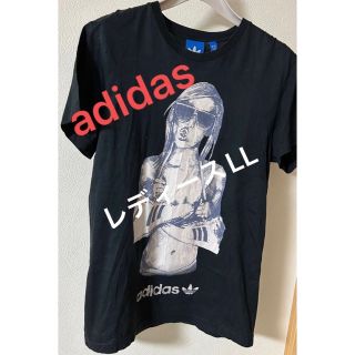 アディダス(adidas)のadidas アディダス ロングT tシャツ レディースLL ブラック(Tシャツ(半袖/袖なし))