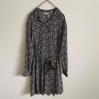 取寄商品 45R 小花柄 プリント シャツワンピース 美品 | irai.co.id