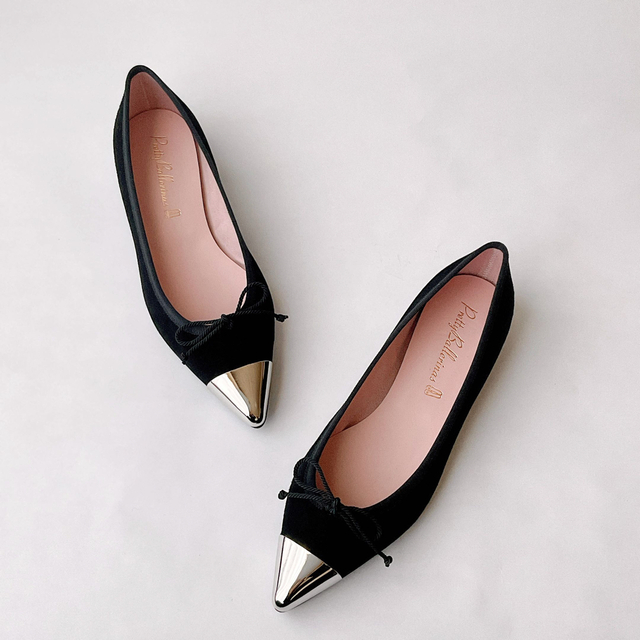 prettyballerinas プリティーバレリーナ37 スエード23.5cm - 通販