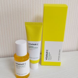 ネイチャーリパブリック(NATURE REPUBLIC)のビタペアC セラム、ダークスポットクリーム、フォームクレンザーセット(美容液)