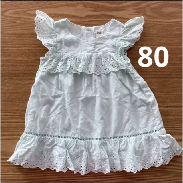 babyGAP(ベビーギャップ)のbaby gap ワンピース ミントグリーン 80 キッズ/ベビー/マタニティのベビー服(~85cm)(ワンピース)の商品写真