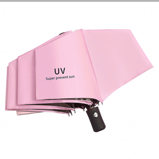 新品 未使用 折りたたみ傘 ピンク 日傘 UVカット99％ 梅雨 雨 (傘)