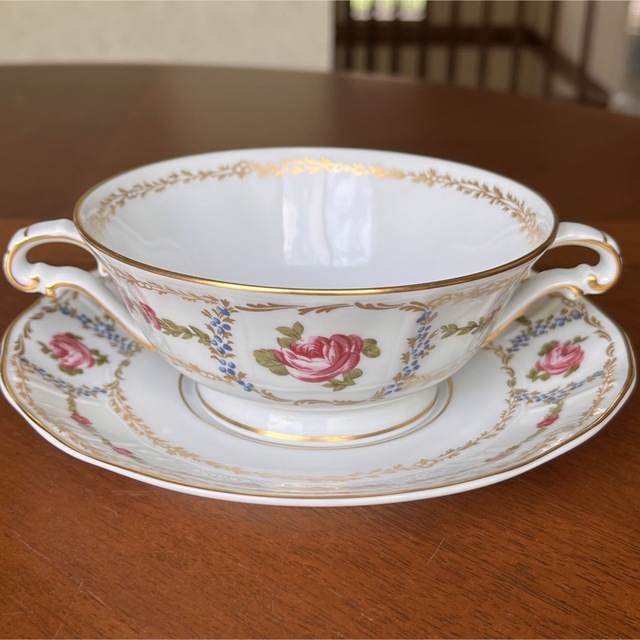 【希少品】リモージュ★ROSES DE LIMOGES★スープC/S