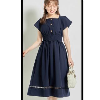 トッコクローゼット(TOCCO closet)の【7月末まで】フロントボタンスクエアネックフレアワンピース(ひざ丈ワンピース)