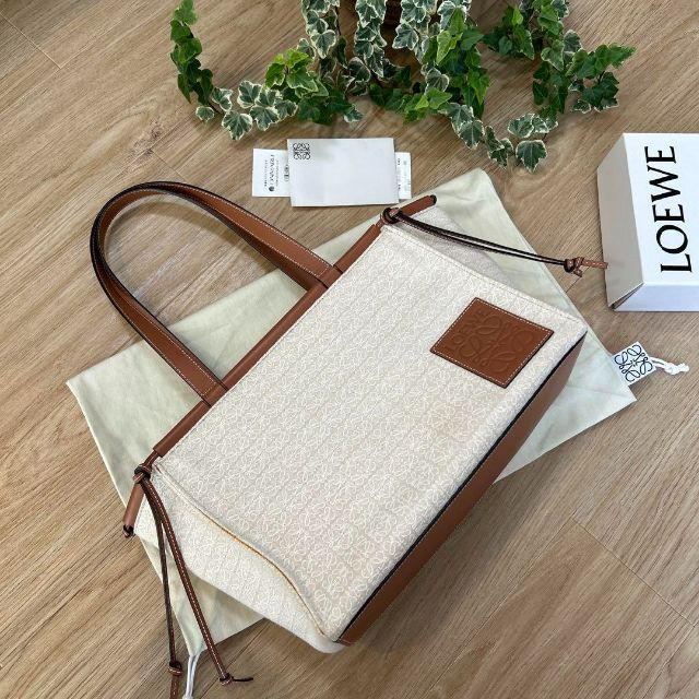 極美品☆LOEWE アナグラム ジャガード トートバッグ スモール